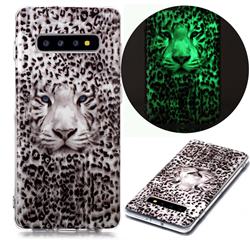 Leopard Tiger Noctilucent Soft TPU Back Cover for Samsung Galaxy S10 Plus(6.4 inch)