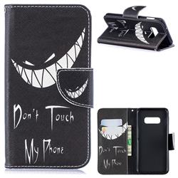 Crooked Grin Leather Wallet Case for Samsung Galaxy S10 Plus(6.4 inch)