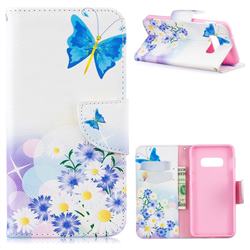 Butterflies Flowers Leather Wallet Case for Samsung Galaxy S10 Plus(6.4 inch)