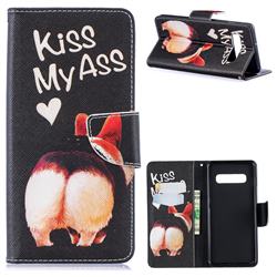 Lovely Pig Ass Leather Wallet Case for Samsung Galaxy S10 Plus(6.4 inch)