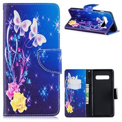Yellow Flower Butterfly Leather Wallet Case for Samsung Galaxy S10 Plus(6.4 inch)