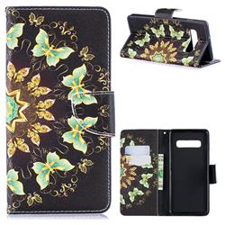 Circle Butterflies Leather Wallet Case for Samsung Galaxy S10 Plus(6.4 inch)
