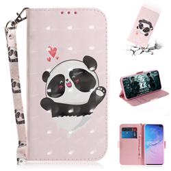 Heart Cat 3D Painted Leather Wallet Phone Case for Samsung Galaxy S10 Plus(6.4 inch)