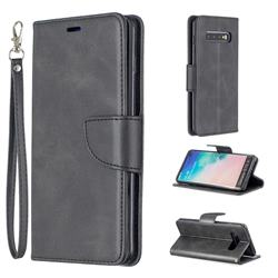 Classic Sheepskin PU Leather Phone Wallet Case for Samsung Galaxy S10 Plus(6.4 inch) - Black