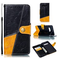 Retro Magnetic Stitching Wallet Flip Cover for Samsung Galaxy S10 Plus(6.4 inch) - Black
