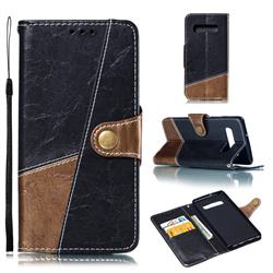 Retro Magnetic Stitching Wallet Flip Cover for Samsung Galaxy S10 Plus(6.4 inch) - Dark Gray