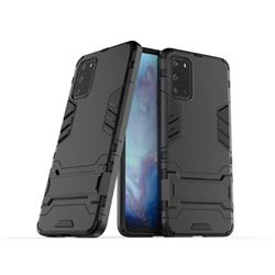 Armor Premium Tactical Grip Kickstand Shockproof Dual Layer Rugged Hard Cover for Samsung Galaxy S20 Plus / S11 - Black
