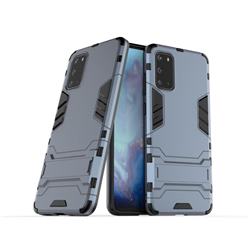 Armor Premium Tactical Grip Kickstand Shockproof Dual Layer Rugged Hard Cover for Samsung Galaxy S20 Plus / S11 - Navy