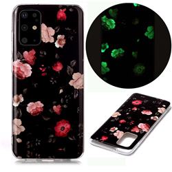 Rose Flower Noctilucent Soft TPU Back Cover for Samsung Galaxy S20 Plus / S11