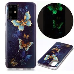 Golden Butterflies Noctilucent Soft TPU Back Cover for Samsung Galaxy S20 Plus / S11