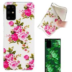 Peony Noctilucent Soft TPU Back Cover for Samsung Galaxy S20 Plus / S11
