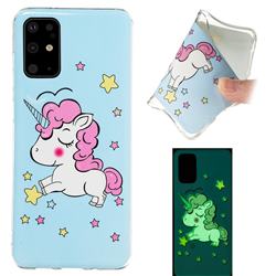 Stars Unicorn Noctilucent Soft TPU Back Cover for Samsung Galaxy S20 Plus / S11