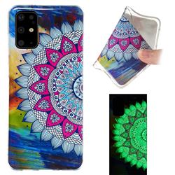 Colorful Sun Flower Noctilucent Soft TPU Back Cover for Samsung Galaxy S20 Plus / S11