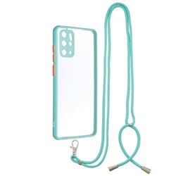 Necklace Cross-body Lanyard Strap Cord Phone Case Cover for Samsung Galaxy S20 Plus - Blue