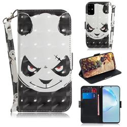 Angry Bear 3D Painted Leather Wallet Phone Case for Samsung Galaxy S20 Plus / S11