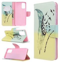Feather Bird Leather Wallet Case for Samsung Galaxy S20 Plus / S11