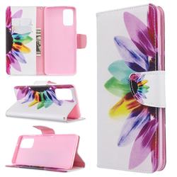 Seven-color Flowers Leather Wallet Case for Samsung Galaxy S20 Plus / S11