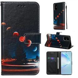 Wandering Earth Matte Leather Wallet Phone Case for Samsung Galaxy S20 Plus / S11