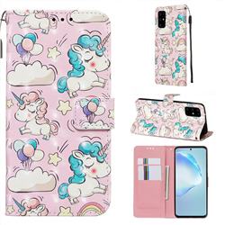 Angel Pony 3D Painted Leather Wallet Case for Samsung Galaxy S20 Plus / S11
