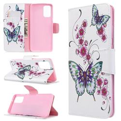 Peach Butterflies Leather Wallet Case for Samsung Galaxy S20 Plus / S11