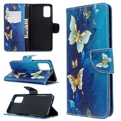 Golden Butterflies Leather Wallet Case for Samsung Galaxy S20 Plus / S11