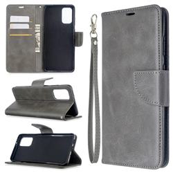 Classic Sheepskin PU Leather Phone Wallet Case for Samsung Galaxy S20 Plus / S11 - Gray