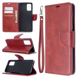 Classic Sheepskin PU Leather Phone Wallet Case for Samsung Galaxy S20 Plus / S11 - Red