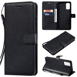 Retro Greek Classic Smooth PU Leather Wallet Phone Case for Samsung Galaxy S20 Plus / S11 - Black