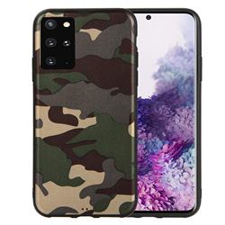 Camouflage Soft TPU Back Cover for Samsung Galaxy S20 Plus / S11 - Gold Green