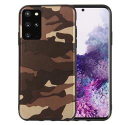 Camouflage Soft TPU Back Cover for Samsung Galaxy S20 Plus / S11 - Gold Coffee