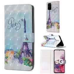 Paris Tower 3D Painted Leather Phone Wallet Case for Samsung Galaxy S20 Plus / S11