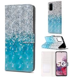 Sea Sand 3D Painted Leather Phone Wallet Case for Samsung Galaxy S20 Plus / S11