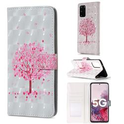Sakura Flower Tree 3D Painted Leather Phone Wallet Case for Samsung Galaxy S20 Plus / S11
