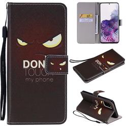 Angry Eyes PU Leather Wallet Case for Samsung Galaxy S20 Plus / S11