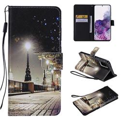 City Night View PU Leather Wallet Case for Samsung Galaxy S20 Plus / S11