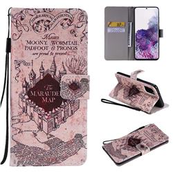 Castle The Marauders Map PU Leather Wallet Case for Samsung Galaxy S20 Plus / S11