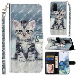 Kitten Cat 3D Leather Phone Holster Wallet Case for Samsung Galaxy S20 Plus / S11