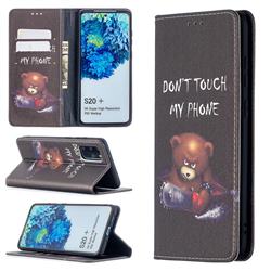 Chainsaw Bear Slim Magnetic Attraction Wallet Flip Cover for Samsung Galaxy S20 Plus
