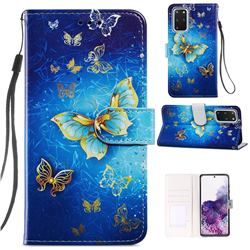 Phnom Penh Butterfly Smooth Leather Phone Wallet Case for Samsung Galaxy S20 Plus