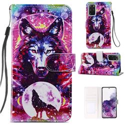 Wolf Totem Smooth Leather Phone Wallet Case for Samsung Galaxy S20 Plus