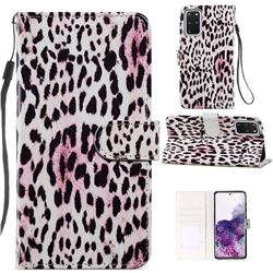 Leopard Smooth Leather Phone Wallet Case for Samsung Galaxy S20 Plus