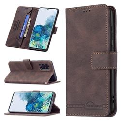 Binfen Color RFID Blocking Leather Wallet Case for Samsung Galaxy S20 Plus - Brown