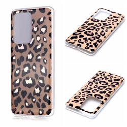 Leopard Galvanized Rose Gold Marble Phone Back Cover for Samsung Galaxy S20 Ultra / S11 Plus