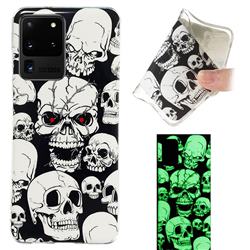 Red-eye Ghost Skull Noctilucent Soft TPU Back Cover for Samsung Galaxy S20 Ultra / S11 Plus