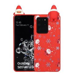 Snowflakes Gloves Christmas Xmax Soft 3D Doll Silicone Case for Samsung Galaxy S20 Ultra