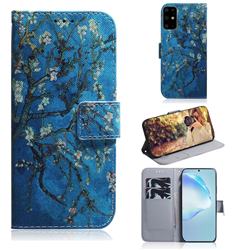 Apricot Tree PU Leather Wallet Case for Samsung Galaxy S20 Ultra / S11 Plus
