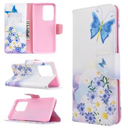 Butterflies Flowers Leather Wallet Case for Samsung Galaxy S20 Ultra / S11 Plus