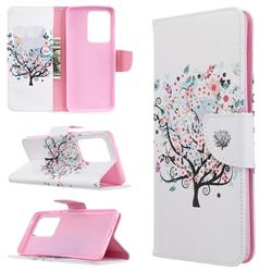 Colorful Tree Leather Wallet Case for Samsung Galaxy S20 Ultra / S11 Plus