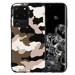Camouflage Soft TPU Back Cover for Samsung Galaxy S20 Ultra / S11 Plus - Black White