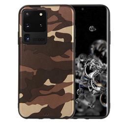 Camouflage Soft TPU Back Cover for Samsung Galaxy S20 Ultra / S11 Plus - Gold Coffee